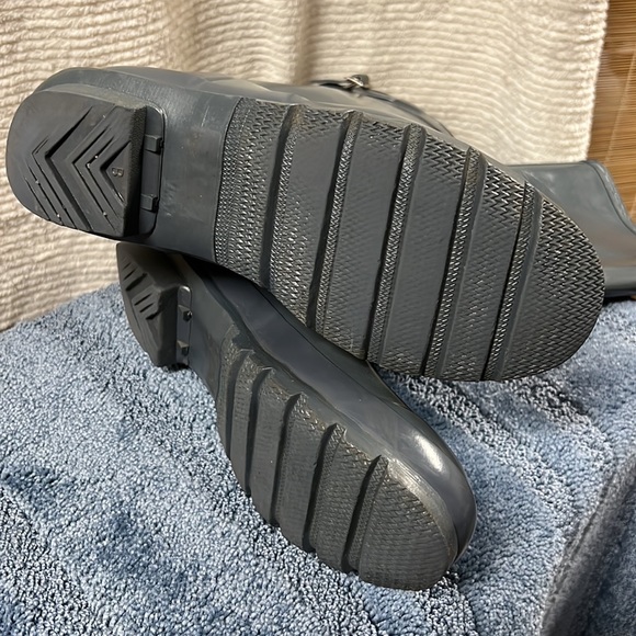 Hunter long original gloss W23616 Grey rain boots size 7 - Picture 11 of 11